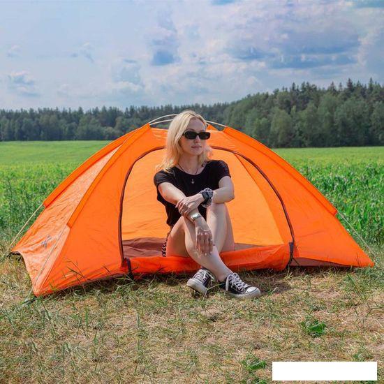 Треккинговая палатка ISMA CL-S10-2P (оранжевый) - фото