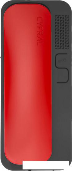 Абонентское аудиоустройство Cyfral Unifon Smart D (графитовый, с красной трубкой) - фото