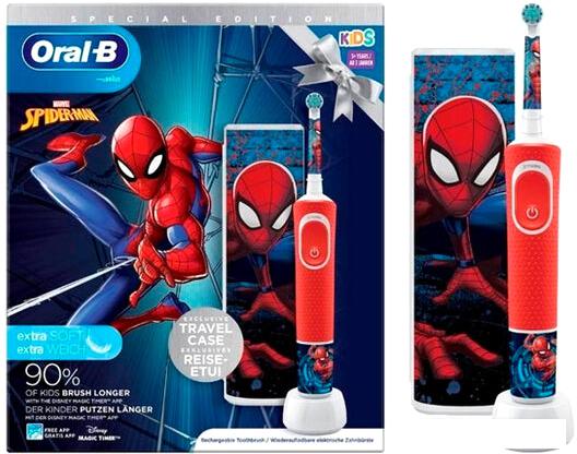 Электрическая зубная щетка Oral-B Spiderman D100.413.2KX 4210201419686 - фото