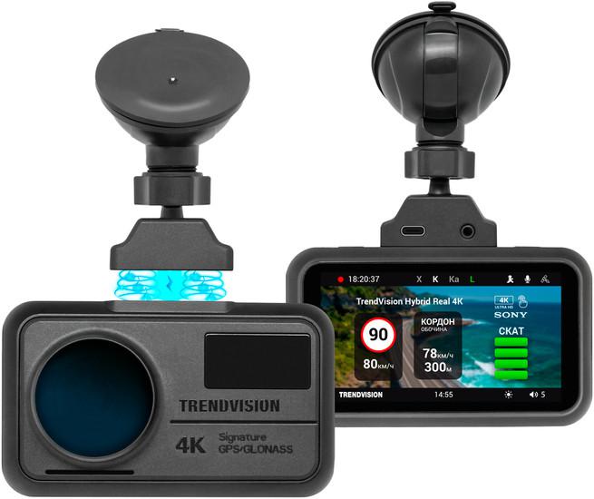 Видеорегистратор-радар детектор-GPS информатор (3в1) TrendVision Hybrid Signature Real 4K - фото