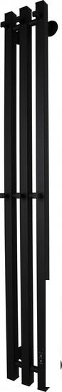 Полотенцесушитель Маргроид Ferrum Inaro СНШ 100x6 6 крючков профильный (черный матовый, таймер справа) - фото