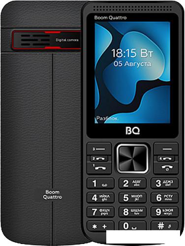 Кнопочный телефон BQ-Mobile BQ-2455 Boom Quattro (черный) - фото