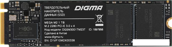 SSD Digma Mega M2 1TB DGSM3001TM23T - фото