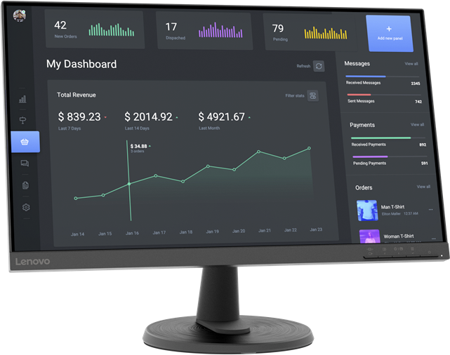 Монитор Lenovo ThinkVision C24-40 63DCKAT6IS - фото