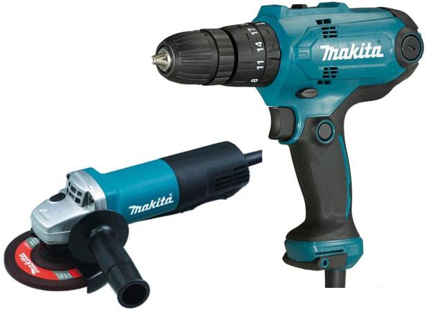 Дрель-шуруповерт Makita DK0117 (DF0300 + 9555HN) - фото