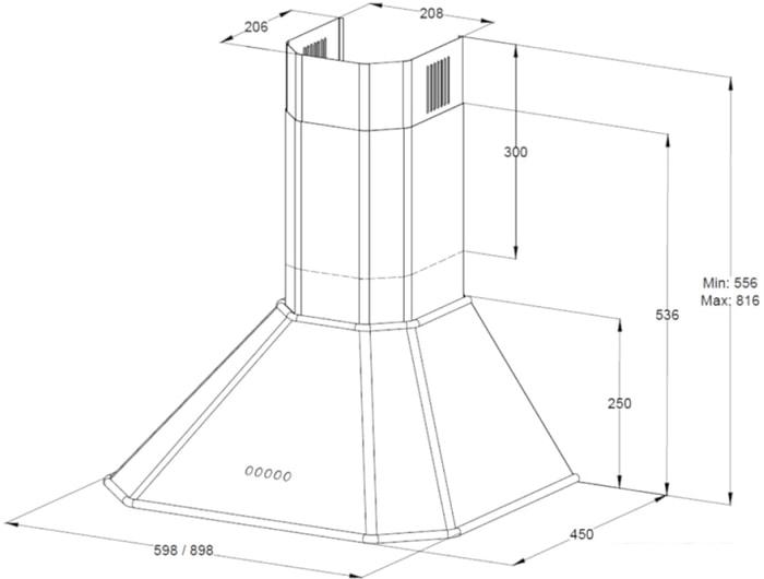 Кухонная вытяжка Korting KHC 6839 RB - фото