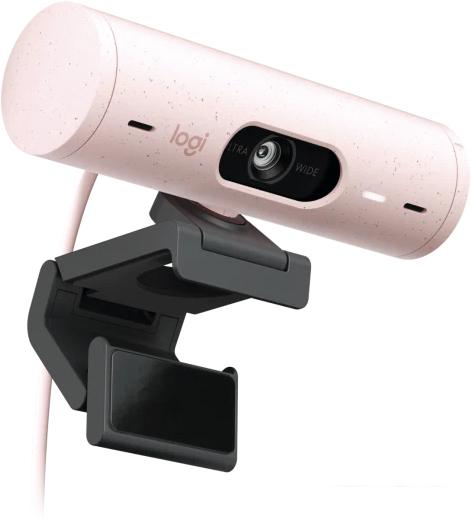 Веб-камера Logitech Brio 500 (розовый) - фото