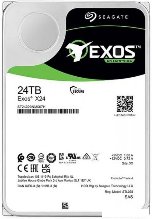 Жесткий диск Seagate Exos X24 24TB ST24000NM007H - фото