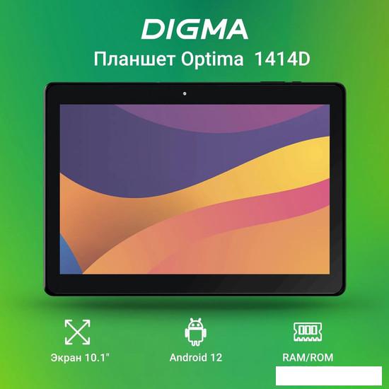 Планшет Digma Optima 1414D 4G (черный) - фото