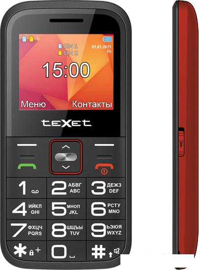 Мобильный телефон TeXet TM-B418 (красный) - фото