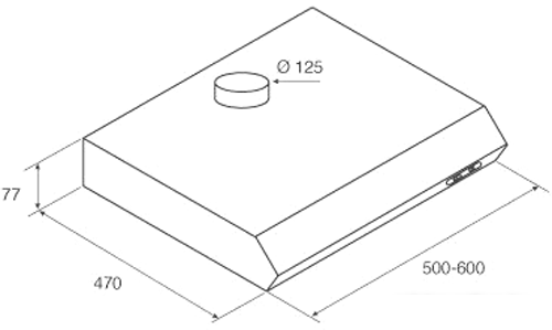 Кухонная вытяжка Jetair Light IX/F/60 PRF0094403A - фото