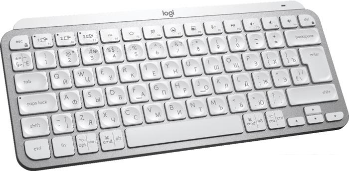 Клавиатура Logitech MX Keys Mini (светло-серый) - фото