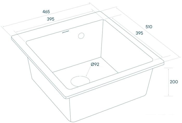 Кухонная мойка Paulmark Zemar PM104651-DG - фото