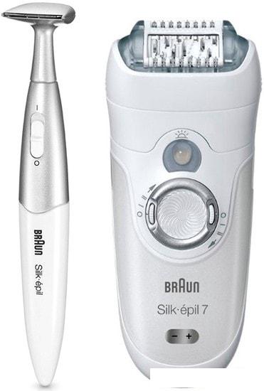 Эпилятор Braun Silk-epil 7 7-561 Wet & Dry + Триммер Braun FG1100 - фото