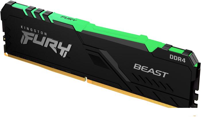 Оперативная память Kingston FURY Beast RGB 4x16GB DDR4 PC4-25600 KF432C16BBAK4/64 - фото