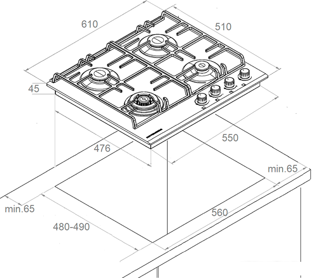 Варочная панель KUPPERSBERG FG 63 B - фото