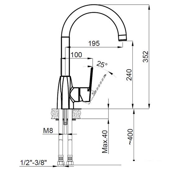 Смеситель Azario AZ-15714431 - фото