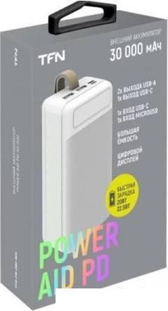 Внешний аккумулятор TFN PowerAid PD 30 30000mAh (белый) - фото