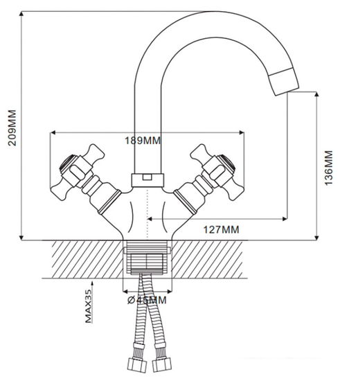 Смеситель Ekko E13024 - фото