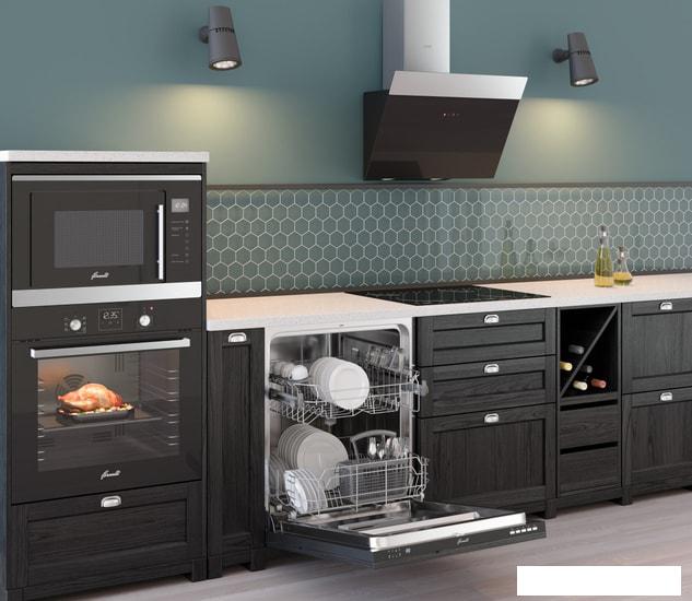 Кухонная вытяжка Krona Kristen 600 (черный/нержавеющая сталь) - фото