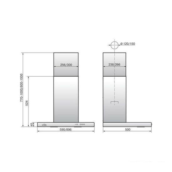 Кухонная вытяжка Elikor Квадра 60П-650-К3Д 210265 (антрацит) - фото