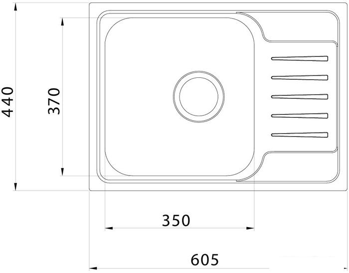 Кухонная мойка IDDIS Sound SND60SDi77 - фото