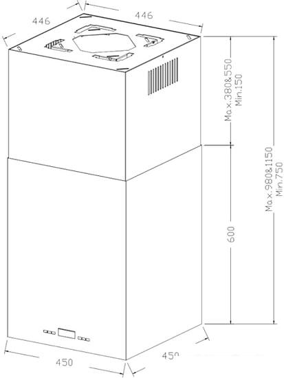 Кухонная вытяжка Korting Cube KHA 45970 N - фото