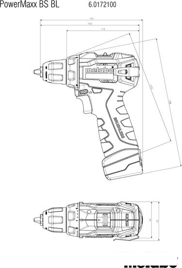 Дрель-шуруповерт Metabo PowerMaxx BS BL 601721500 (с 2-мя АКБ, кейс) - фото