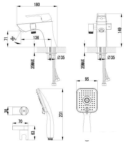 Смеситель Lemark Unit [LM4515C] - фото