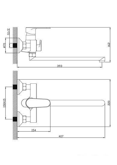 Смеситель Diadonna D87-222117W - фото