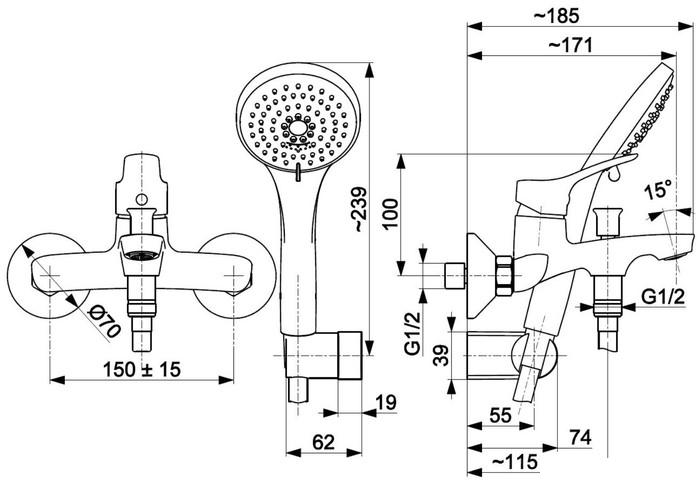 Смеситель Armatura Morris 5244-510-00 - фото