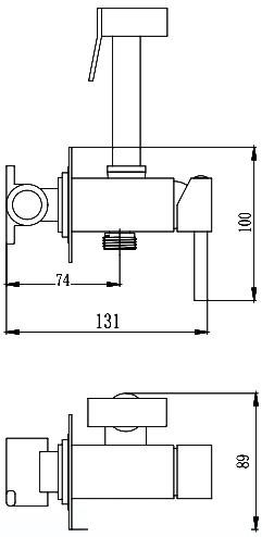 Гигиенический душ Haiba HB5512-4 (бронза) - фото