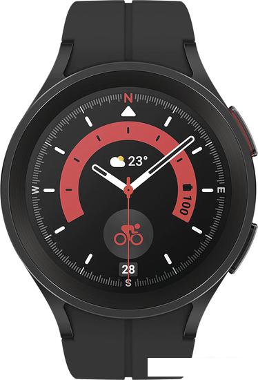 Умные часы Samsung Galaxy Watch 5 Pro 45 мм (черный титан) - фото