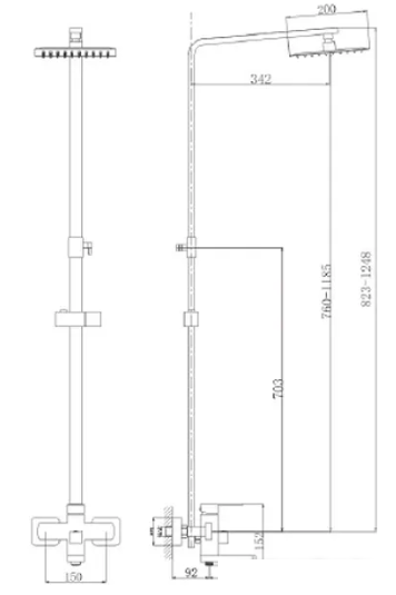 Душевая система  Maxonor MN24803 - фото