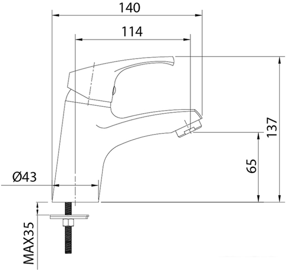 Смеситель Milardo Sterm STESB00M01 - фото