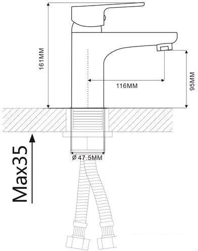 Смеситель Ekko E10313 - фото