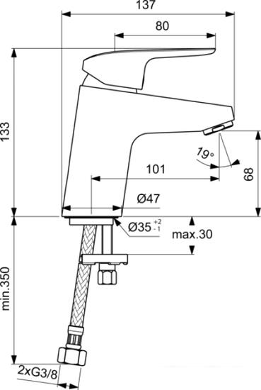 Смеситель Ideal Standard Ceraflex B1710AA - фото