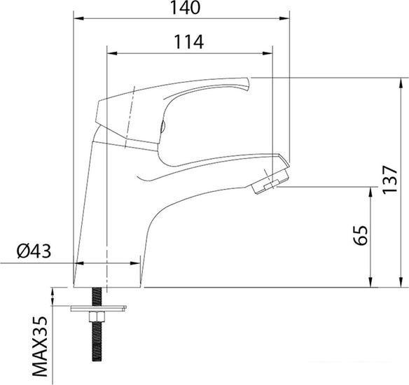 Смеситель IDDIS Sterm STESB00M01 - фото