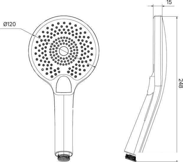 Душевая лейка IDDIS Optima Home OPH12CPi18 - фото