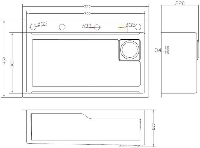 Кухонная мойка ARFEKA AF 750*460 Satin Nano - фото