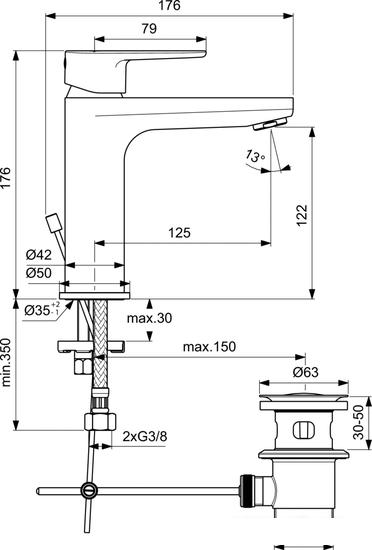 Смеситель Ideal Standard Cerafine O BC699XG - фото