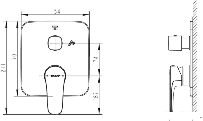 Смеситель Bravat Sourse PB8173218CP-2-ENG - фото