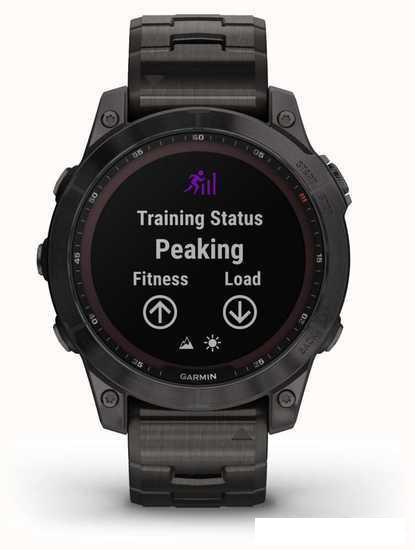 Умные часы Garmin Fenix 7 Sapphire Solar 47 мм (серый карбон/серый карбон титан) - фото