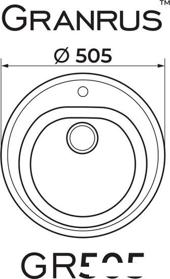 Кухонная мойка Granrus GR-505 (бежевый) - фото