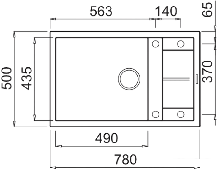 Кухонная мойка Elleci Unico 310 White K96 - фото