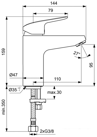 Смеситель Ideal Standard Ceraflex B1714AA - фото