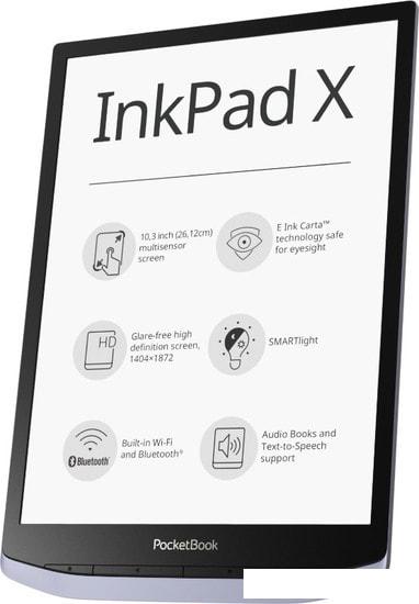 Электронная книга PocketBook InkPad X (серый) - фото
