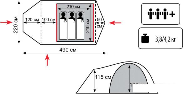 Палатка TRAMP Lite Twister 3 - фото