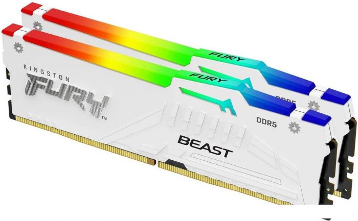 Оперативная память Kingston FURY Beast RGB 2x16ГБ DDR5 5200 МГц KF552C36BWEAK2-32 - фото