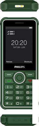 Кнопочный телефон Philips Xenium E2301 (зеленый) - фото